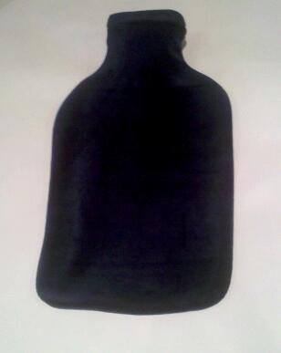 Fashy BLUE Velour Covered Classic Hot Water Bottle - Made in Germany