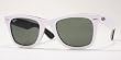 Ray Ban RB 2140 ORIGINAL WAYFARER Sunglasses - Top White on Black Frame / Crystal Green Lens