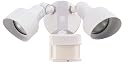 Heath Zenith SL-5597-WH 200-Watt Quartz Halogen Motion-Sensing Twin Security Light, White
