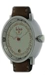 Alain Silberstein: Klub Klassik Ivory Limited Edition Unisex Watch, KL02A (Stainless Steel Case / Ivory Dial/ Brown Leather Strap)