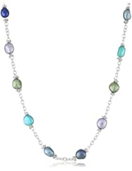 Honora "Peacock" Freshwater Cultured Pearl Link Necklace, 18"