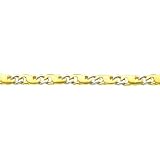 14K Two Tone Gold Fancy Link Bracelet 8.25