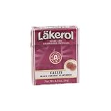 Black Currant Flavored Pastilles - Cassis - 0.8 oz/24 gr by Lakerol, Sweden.