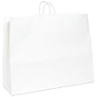 24" x 7 1/4" x 18 3/4" White Shopping Bag&yuml; (BGS112W) Category: Paper Shopping Bags