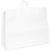 White Paper Shopping Bags, 24inch W x 7-1/4inch D x 18-3/4inch H