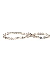 14K White Gold 6.0-6.5 MM White Freshwater Pearls Necklace