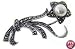 Sterling Silver Marcasite and Simulated Pearl Vintage Flower Brooch
