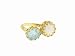Double Opal and Aquamarine Ring in Yellow Gold by Becky Kelso