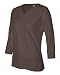 Ladies' V-neck Tee Shirt with 3/4 Sleeves