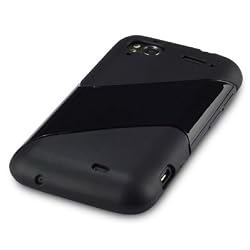 HTC SENSATION 4G / SENSATION XE GEL SKIN CASE - SOLID BLACK, WITH QUBITS-BRANDED MICROFIBER CLEANING CLOTH