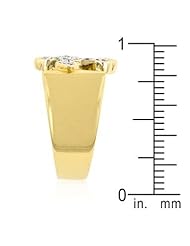 Tutone Cross Ring