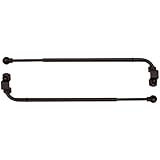 Versailles Home Fashions Pair of Swing Arm with Ball Finial, Espresso, 24 by 38-Inch