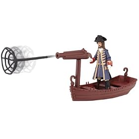 Pirates of the Caribbean Deluxe Barbosa Figure with Long Boat