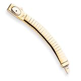 14k Gold 5mm White & Yellow Domed Omega Extender for Necklace