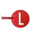Initial Luggage Tag L Red