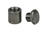 Innovate Motorsports 3764 Extended 1 inch Exhaust Bung and Plug Kit (Mild Steel)