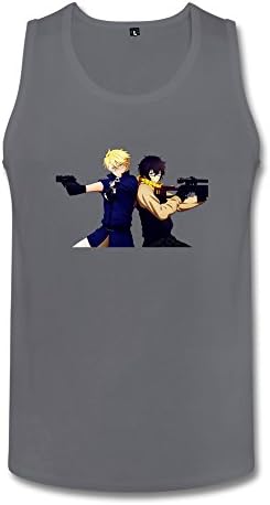 YUANFANG Men's Aoharu X Kikanjuu Render Cotton Tank Top Vest ,M,deep Heather