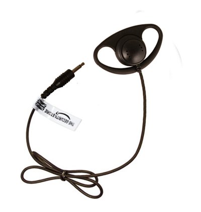 Motorola / ICOM / HYT / Kenwood Universal D-Shape Listen Only Earpiece (Single 3.5mm Jack) THE-SECURITY-STORE