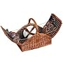 Whitney Design ML-2660 Woven-Willow Square-Shaped 4-Person Picnic-Basket Set