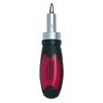 KR Tools 12745 Pro Series 6-in-1 Stubby Ratchet Driver