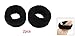 Uxcell 2 Piece Elastic Ponytail Holder Hair Tie Band, Black, 2.4 Inch, 0.04 Pound