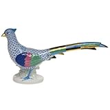 IMAGE OF Pheasant Figurine in Blue Fishnet - Bird Collection by Herend