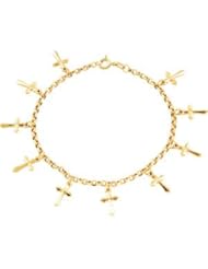 14K Yellow Gold BRACELET 10 Cross Bracelet