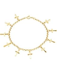 14K Yellow 10 Cross Bracelet Bracelet