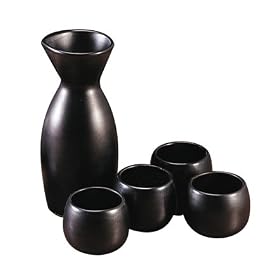 Sake Set - 5 pcs - Black by BIA Cordon Bleu