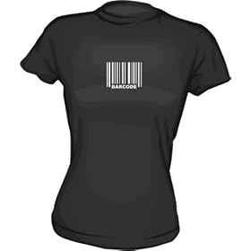 BARCODE Scanner Logo Womens Babydoll tee Shirt in 6 Colors Small thru XL