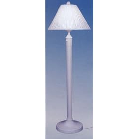 Tahiti White Floor Lamp With White Shade by Patio Living Concepts
