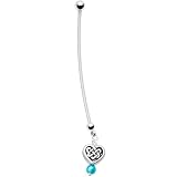 Celtic Heart Pregnant Belly Ring