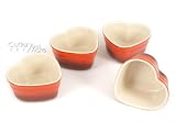 Review Le Creuset  / Set of 4 Heart Ramekins (Red) - Le Creuset