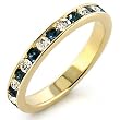 Jewelry - Sapphire Swarovski Gold Tone Bridal Ring