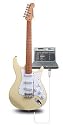 USB-Guitar iAxe-624 BD Centari E-Gitarre mit USB und Software, blonde