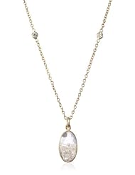 Moritz Glik "Kaleidoscope" 18K Yellow Gold Floating Diamond Oval Pendant Necklace