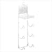 SHABBY ELEGANCE METAL TILE WEATHERED TOWEL RACK SHELF