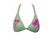 Roxy Lime Green Halter with Pink Flowers M