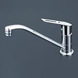 KVK 取付穴兼用型・流し台用シングルレバー式混合栓（eレバー） 【KM5011UTEC】