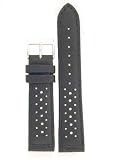 Watch Band Black Leather Sports Model 20mm