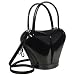 Fontanelli Dramatic Black Italian Leather Handbag