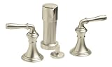 KOHLER K-412-4-BN Devonshire Vertical Spray Bidet Faucet, Vibrant Brushed Nickel