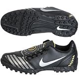 Nike Football Total 90 Shoot II Astro Turf Trainers - Metallic White/Varsity Red/Metallic Silver - Kids - UK Size 5 Junior (Europe Size 38)