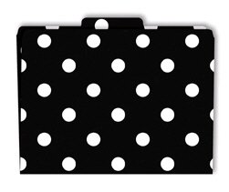 FILE FOLDERS BLACK & WHITE DOTS