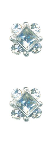  JHB International Inc Square Gem Rhinestone Button, 2-Per Card