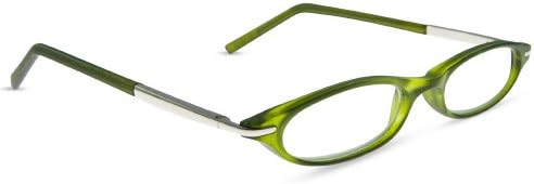 Cinzia Designs View Point Reading Glasses for Women - Spring Hinges, 1.25, Green