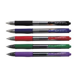Pilot(R) G-2(TM) Retractable Gel Ink Rollerball Pens, Fine Point, 0.7 mm, Black, Pack of 12