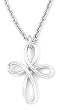Sterling Silver Twisted Wire Cross Pendant by Bob Siemon, 20