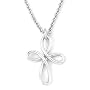 Sterling Silver Twisted Wire Cross Pendant by Bob Siemon, 20"