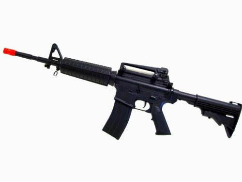 Starter Pack - M4 M16 Metal Gear Box 380 fps Airsoft Full Auto Electric Rifle W/ 8000 BBs